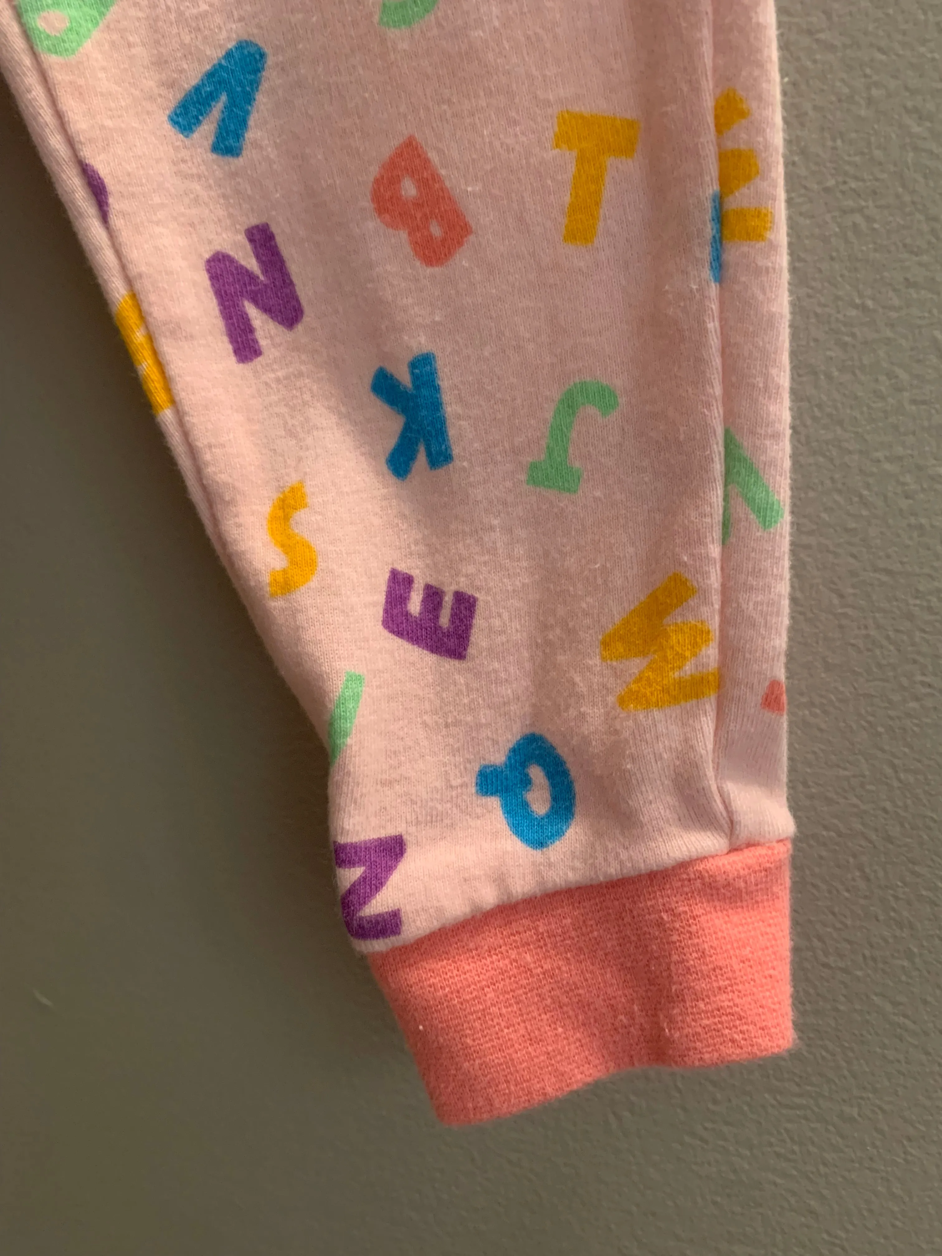 George Pink Alphabet Baby Pants Sz 18-24 months