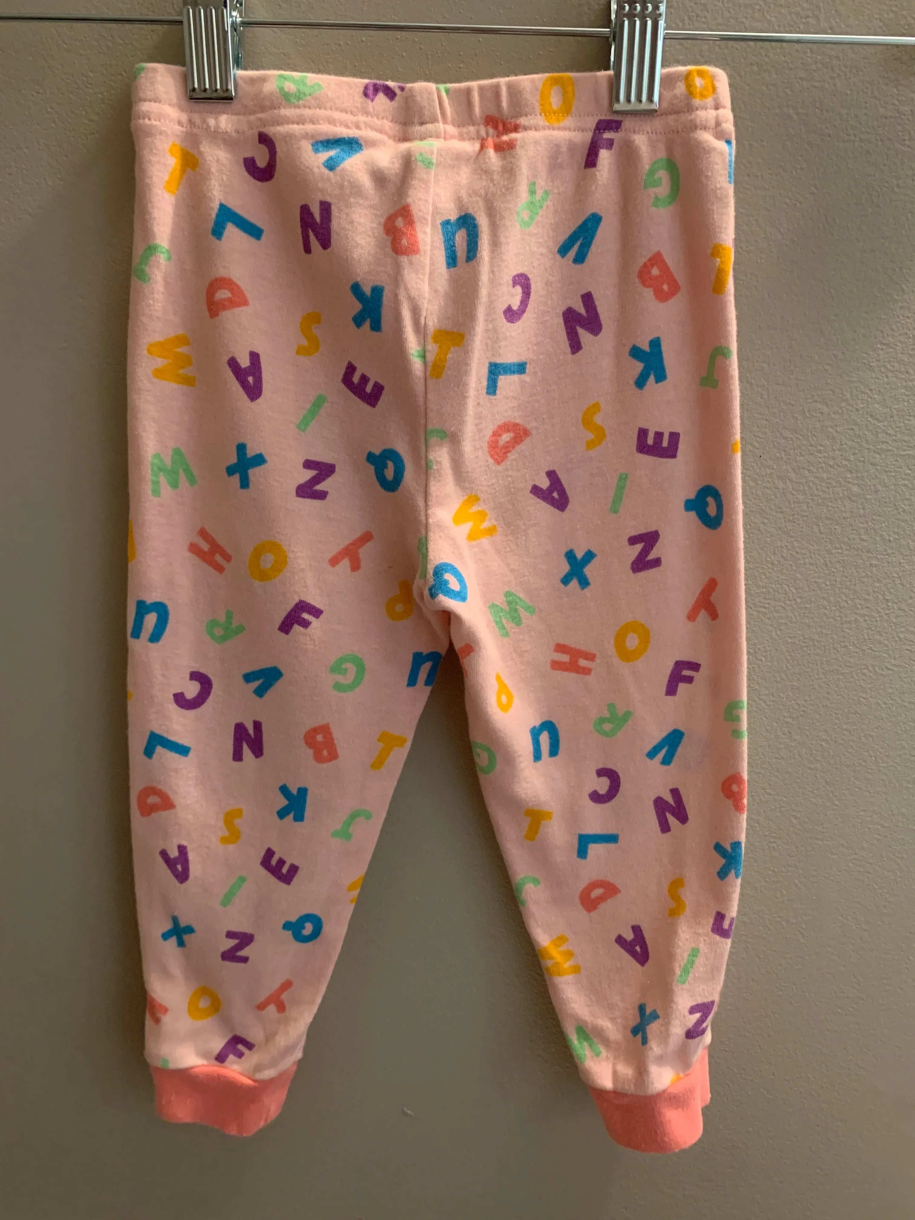 George Pink Alphabet Baby Pants Sz 18-24 months