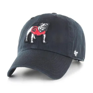 Georgia Bulldogs 47 Brand Black Vintage Clean Up Adjustable Strap Slouch Hat Cap