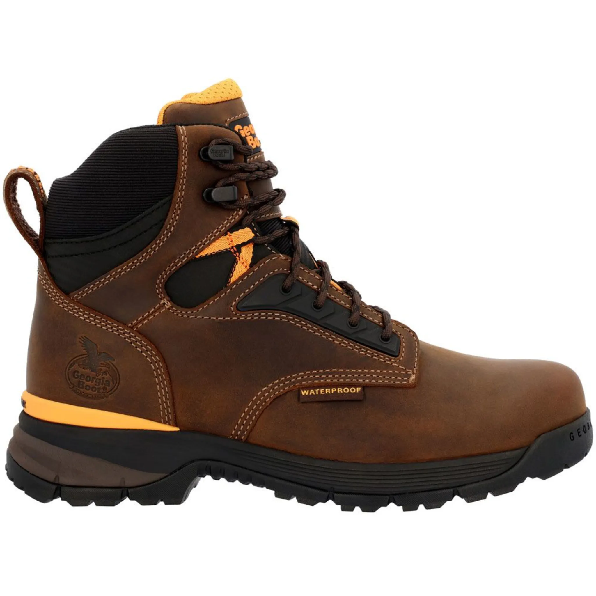 GEORGIA MEN'S BROWN 6IN STEEL TOE WORK BOOT - GB00597