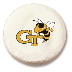 Georgia Tech Yellow Jackets HBS White Fitted Car Tire Cover