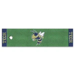 Georgia Tech Yellow Jackets Putting Green Mat - 1.5ft. x 6ft., Buzz