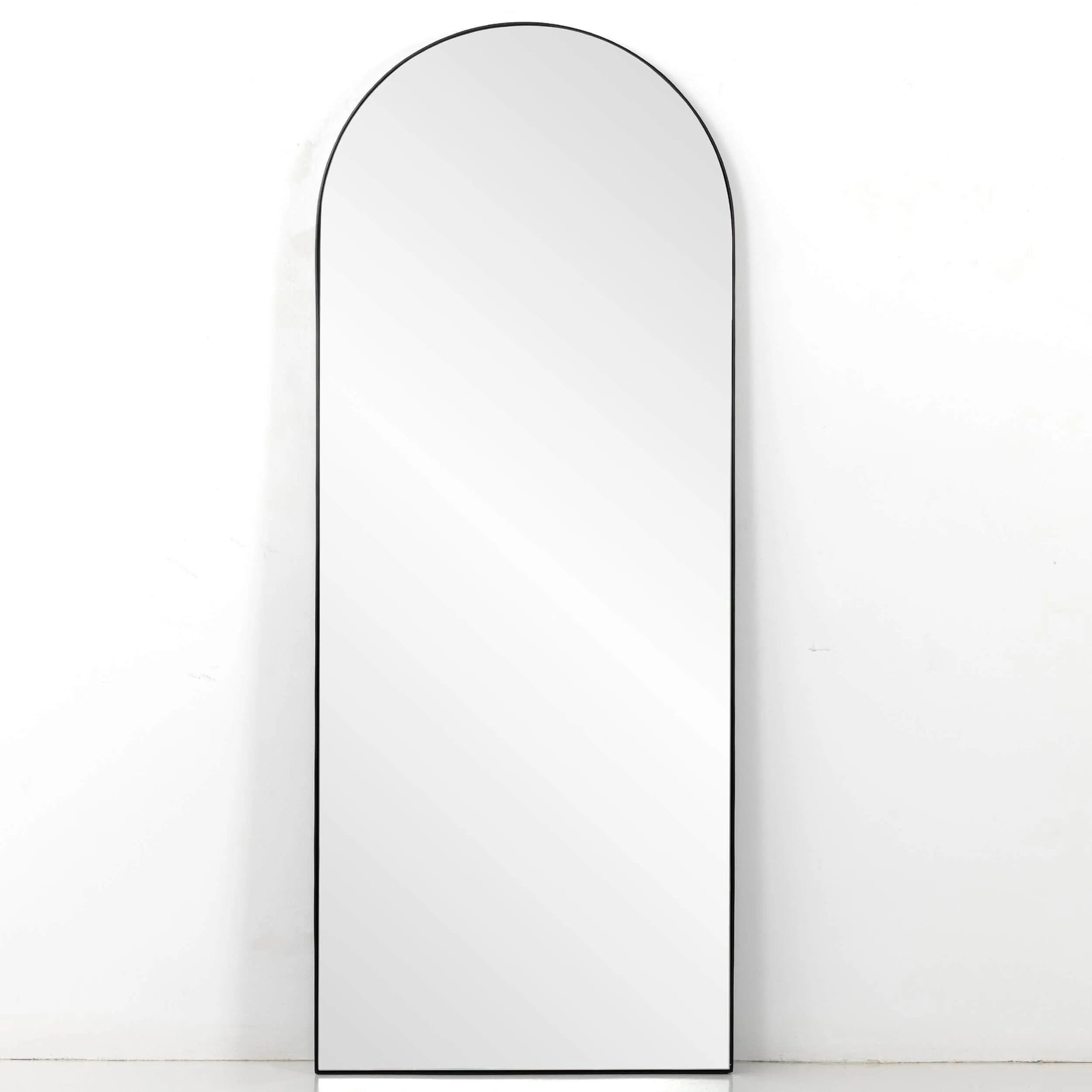 Georgina Floor Mirror, Iron Matte Black