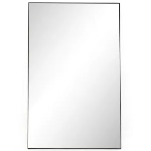 Georgina Rectangular Floor Mirror, Matte Black