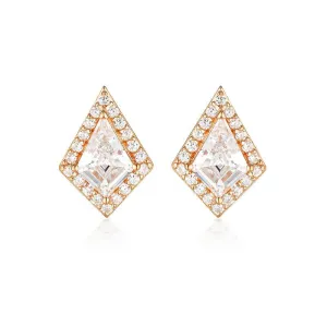 Georgini Rock Star Shield Rose Gold Earrings