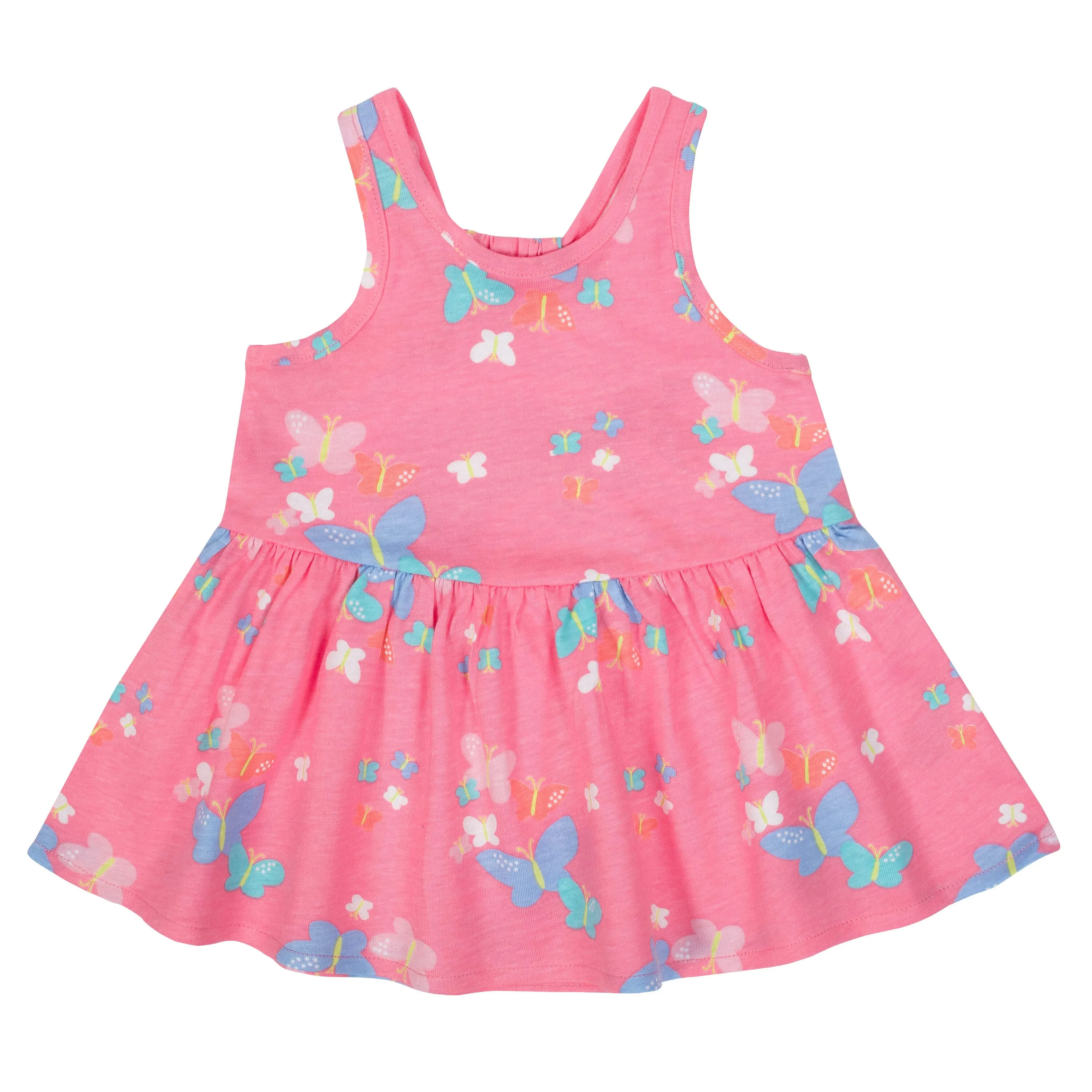 Gerber Girls' Toddler 3-Piece Dress Set, Butterflies