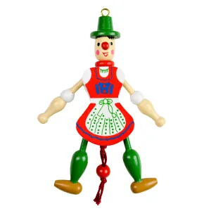 German Gift Girl Jumping Jack Toy