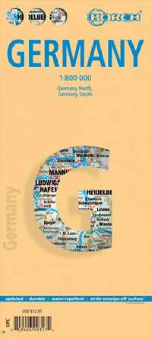 Germany Folded Travel Map (11th Edition) by Borch Map (2013)