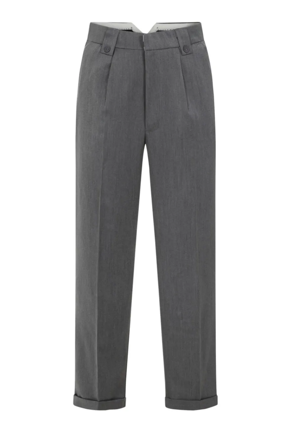 Get In Line Trousers In Grey by Banned  