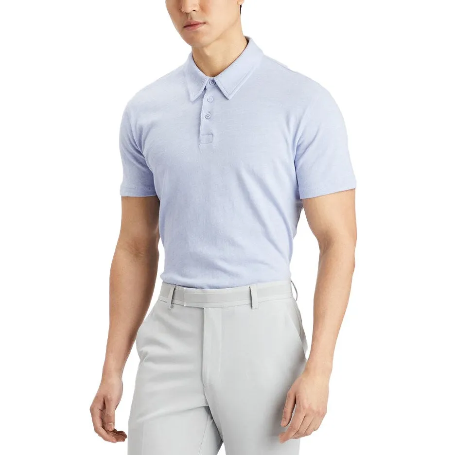 G/Fore Clubhouse Cotton Tailored Fit Golf Polo Shirt - Ice Blue