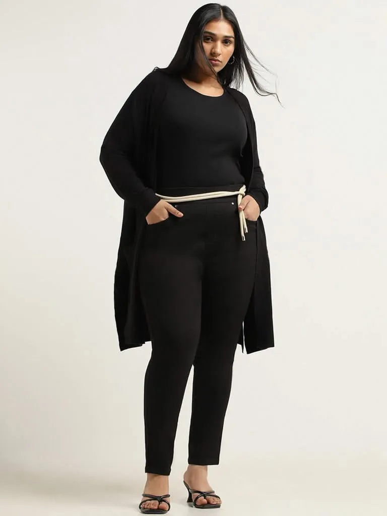 Gia Black Self-Patterned Shrug