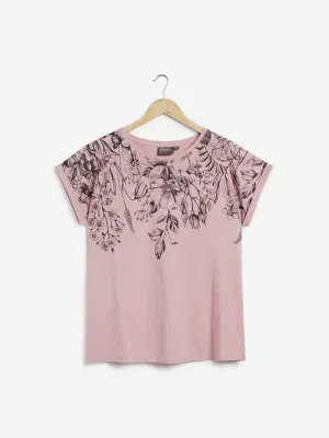 Gia Curves Pink Floral Bella T-Shirt