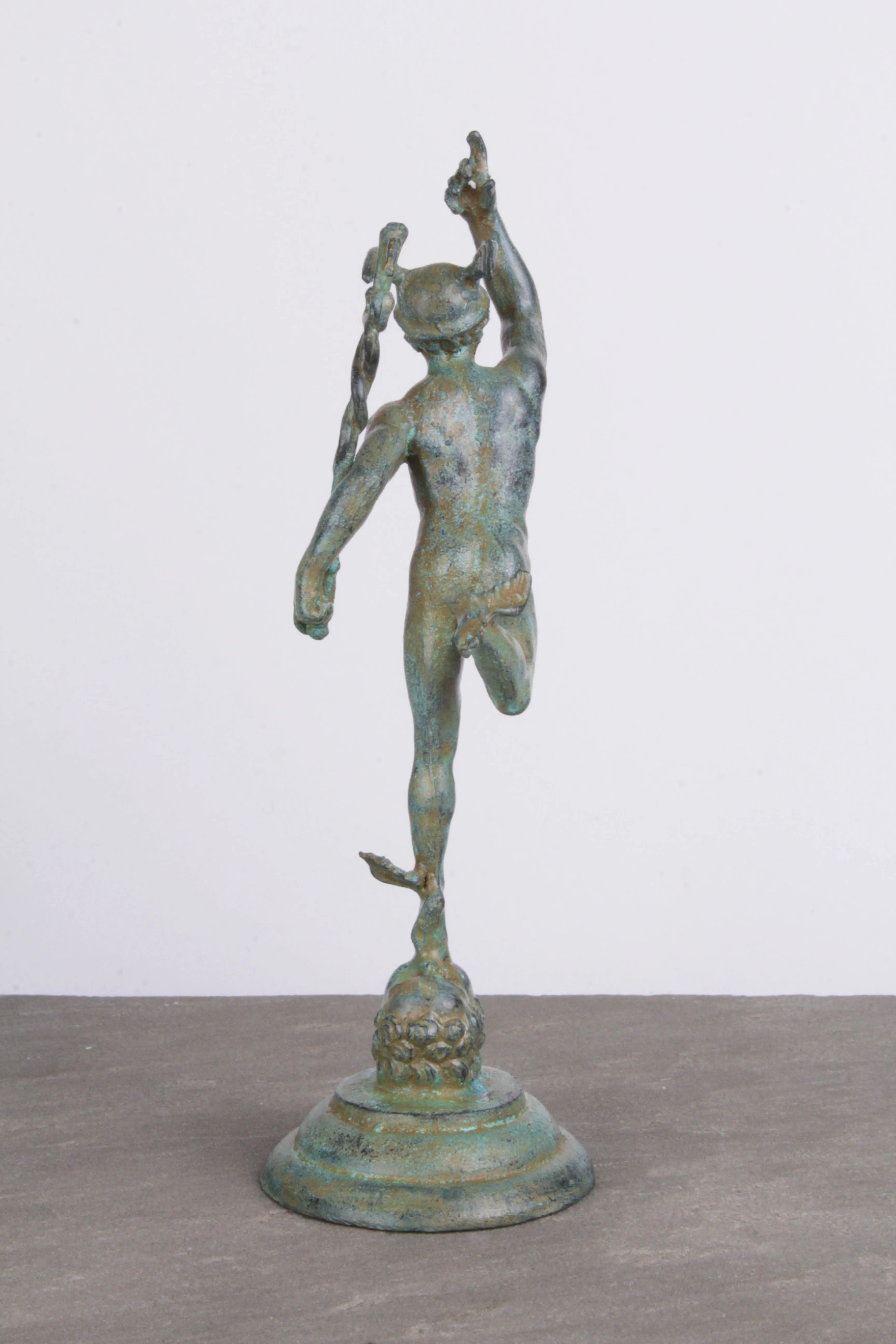 Giambologna Mercury Figurine (Green Bronze)