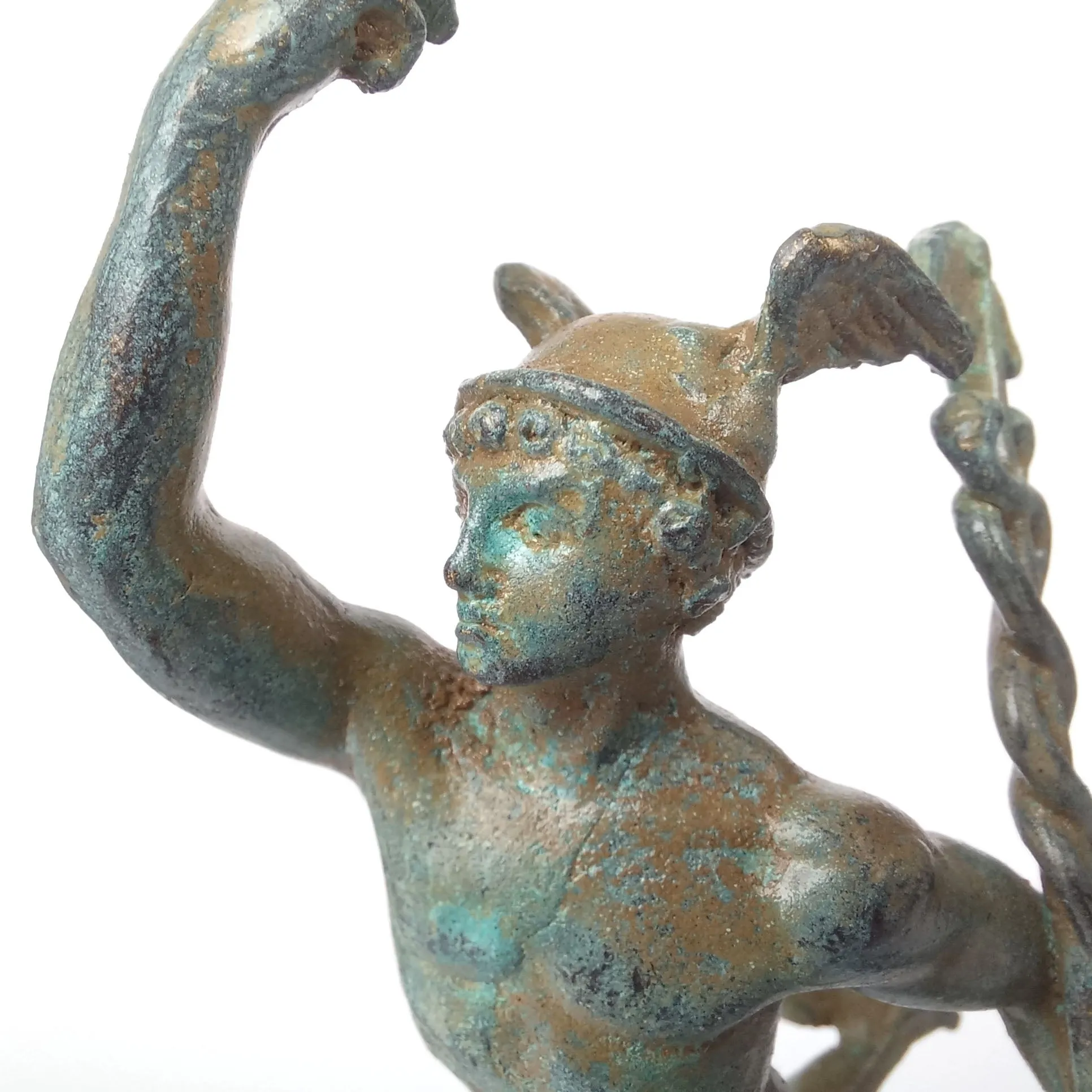 Giambologna Mercury Figurine (Green Bronze)