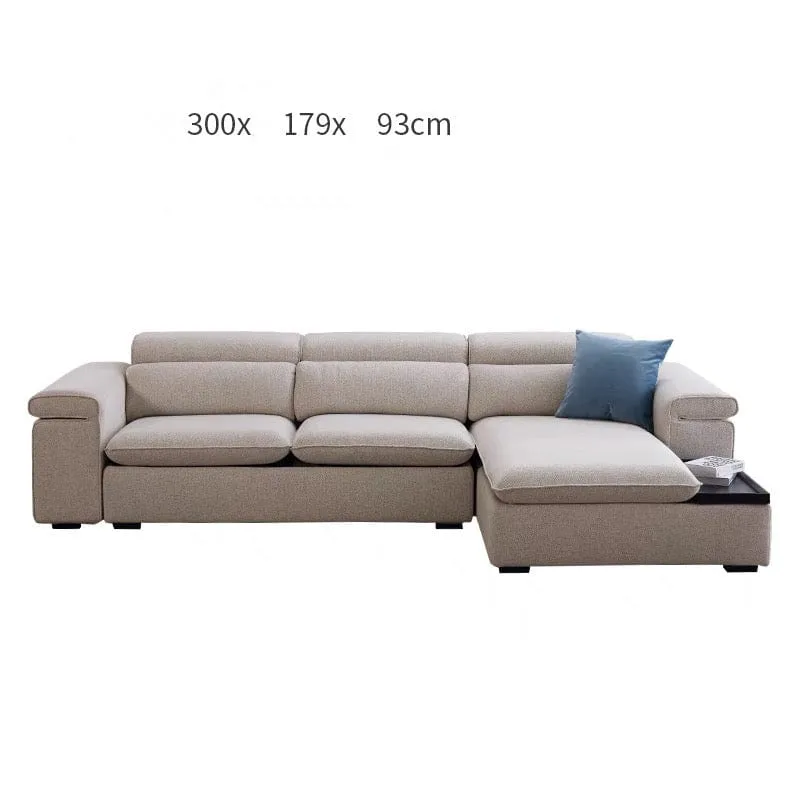 Gianna Sectional Sofa with Adjustable Headrest