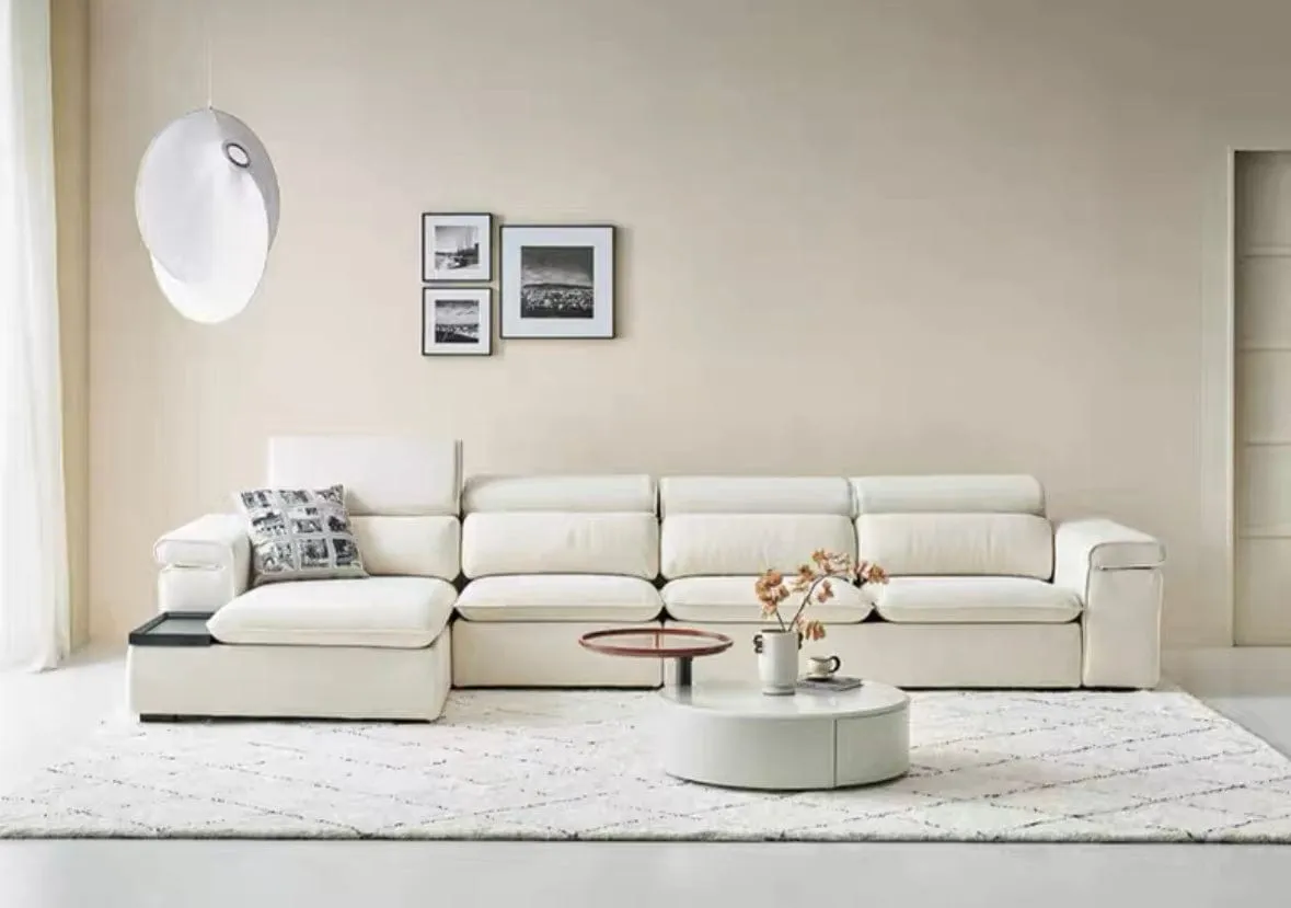 Gianna Sectional Sofa with Adjustable Headrest