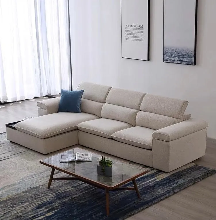 Gianna Sectional Sofa with Adjustable Headrest