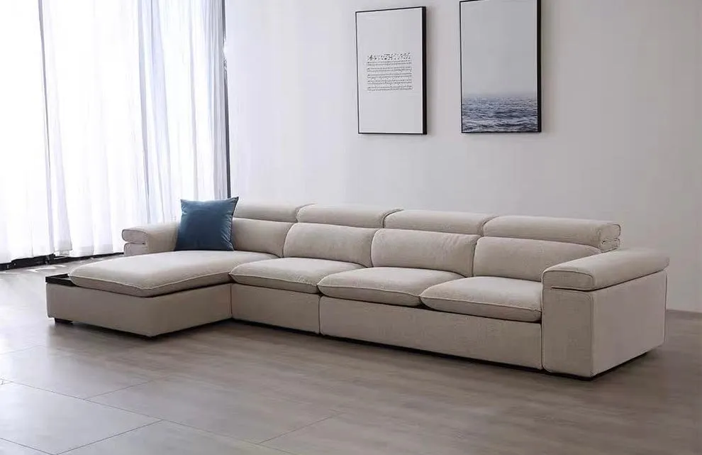 Gianna Sectional Sofa with Adjustable Headrest