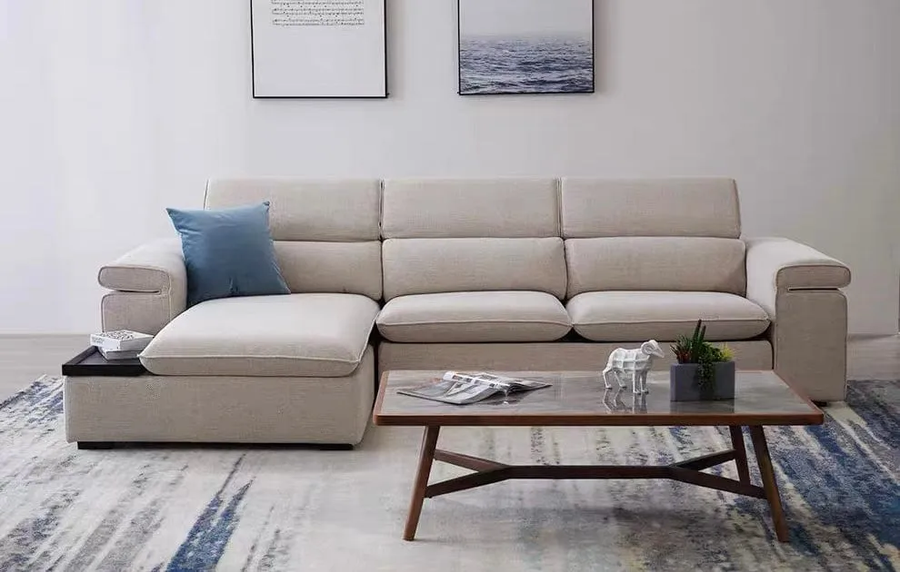 Gianna Sectional Sofa with Adjustable Headrest