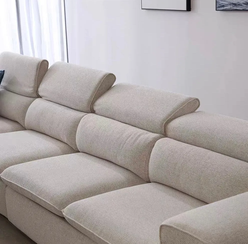 Gianna Sectional Sofa with Adjustable Headrest