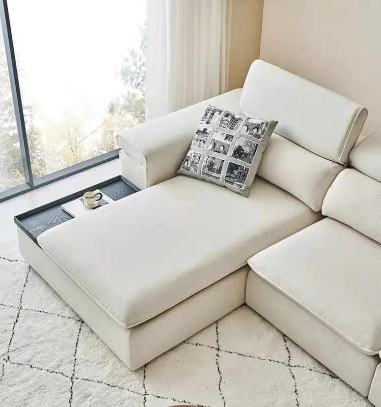 Gianna Sectional Sofa with Adjustable Headrest