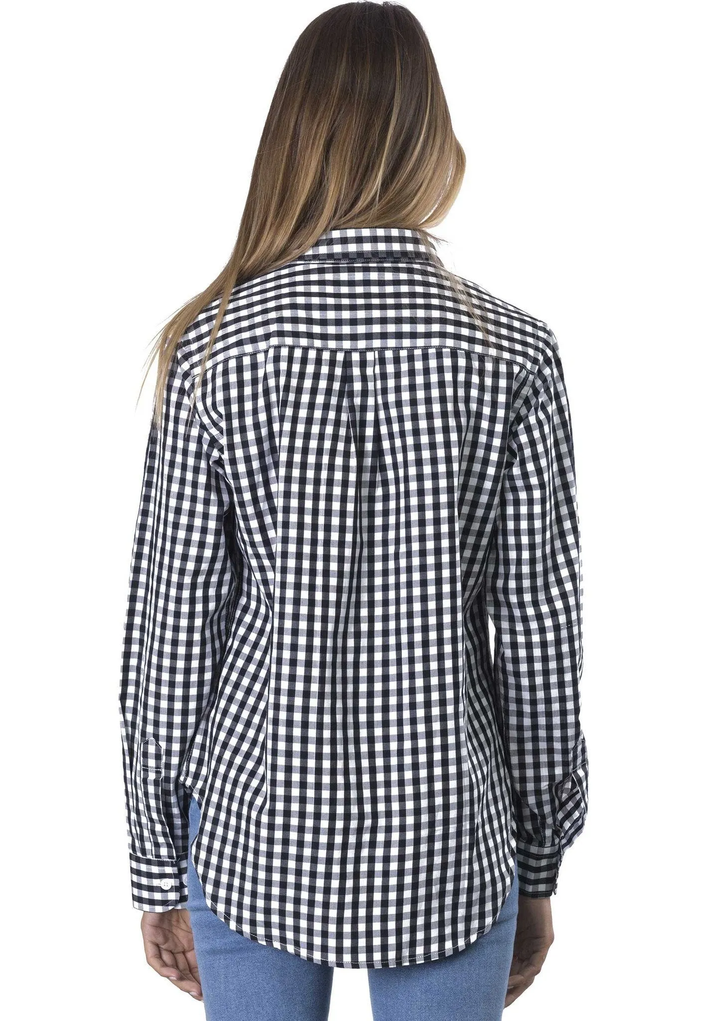 Gigi Black Gingham Relaxed Cotton Shirt