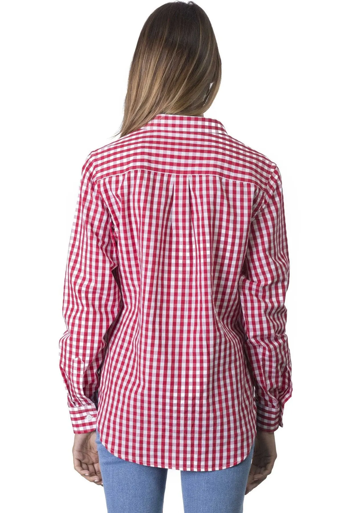 Gigi Red Gingham Relaxed Cotton Shirt