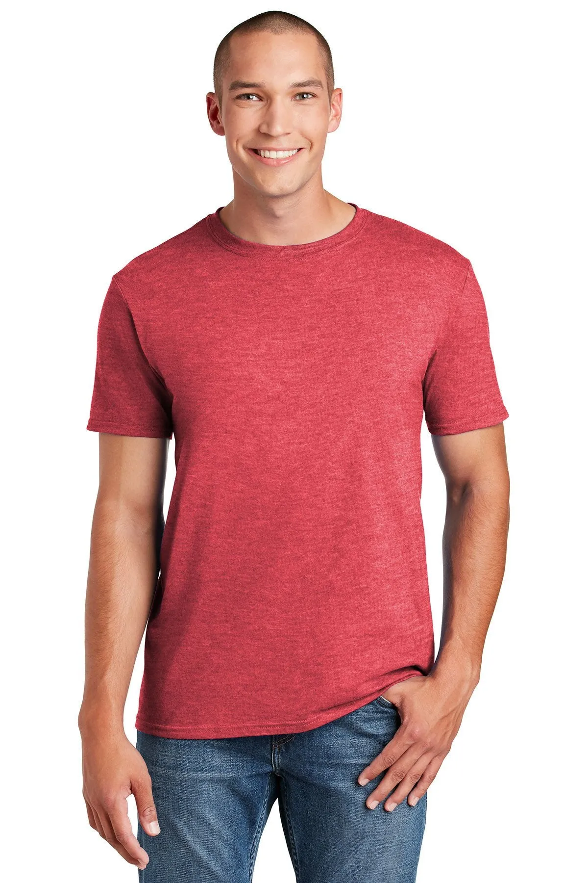 Gildan Softstyle T Shirt Heather Red