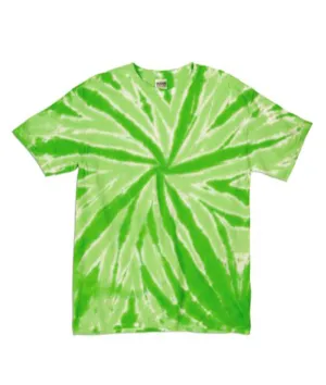 gildan tie-dye adult one-color pinwheel tee - lime (l)