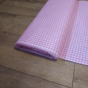 Gingham 1/4in Check Cotton Fabric - Various Shades