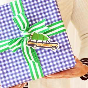 Gingham Check Gift Wrap Sheets | Navy Blue