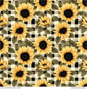 Gingham Sunflowers 6 Vinyl Sheet/Wrap