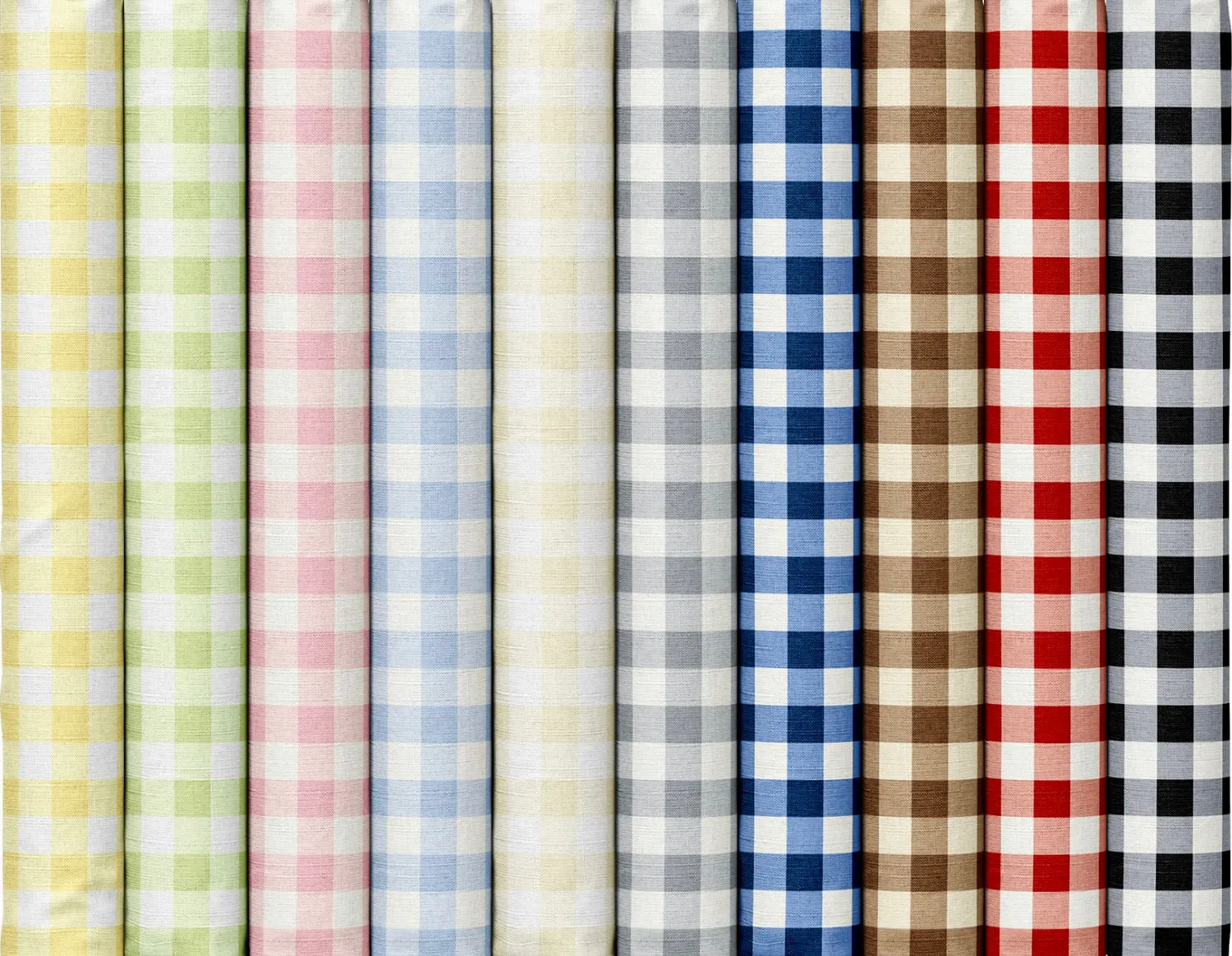 Gingham Weaves | 1/4" Gingham Check - Brown | Yarn-Dyed Cotton