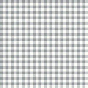 Gingham Weaves | 1/4" Gingham Check - Gray | Yarn-Dyed Cotton