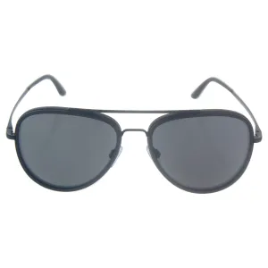 Giorgio Armani Mens Sunglasses (AR6039) Black Matte/Grey Metal - Polarized - 56mm