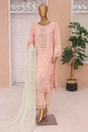 Gira By Bin Saeed Stitched 3 Piece Luxury Emb Chiffon Collection'2024-ZEFC-981-Pink