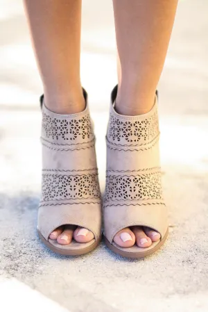 Girl B Flossin Taupe Booties