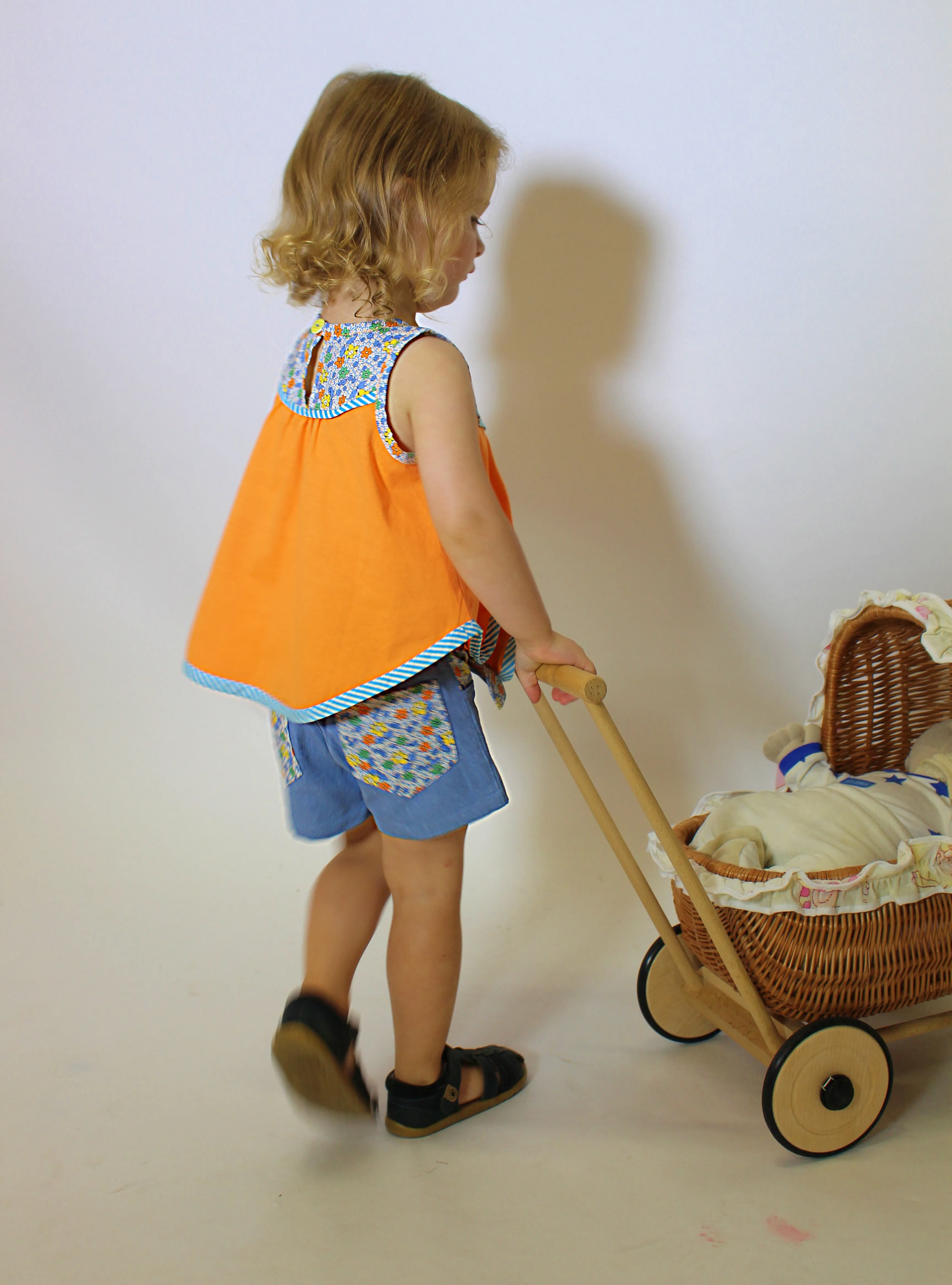 Girls & toddler summer shorts sewing pattern SANDY BAY SHORTS, sizes 2 to 14 years