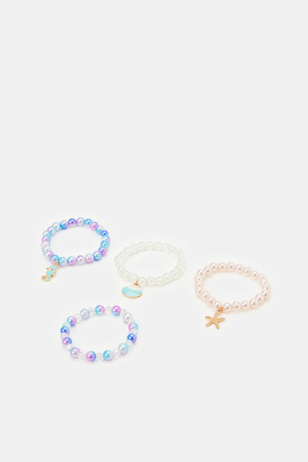 Girls Assorted Embellished Bracelets (4 Piece)