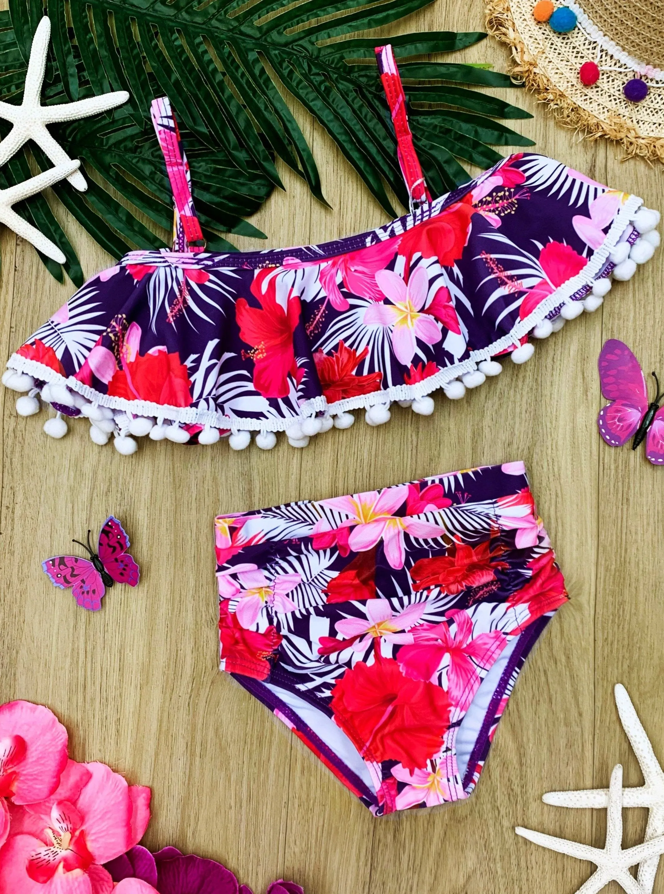 Girls Away In Paradise Two Piece Swimsuit