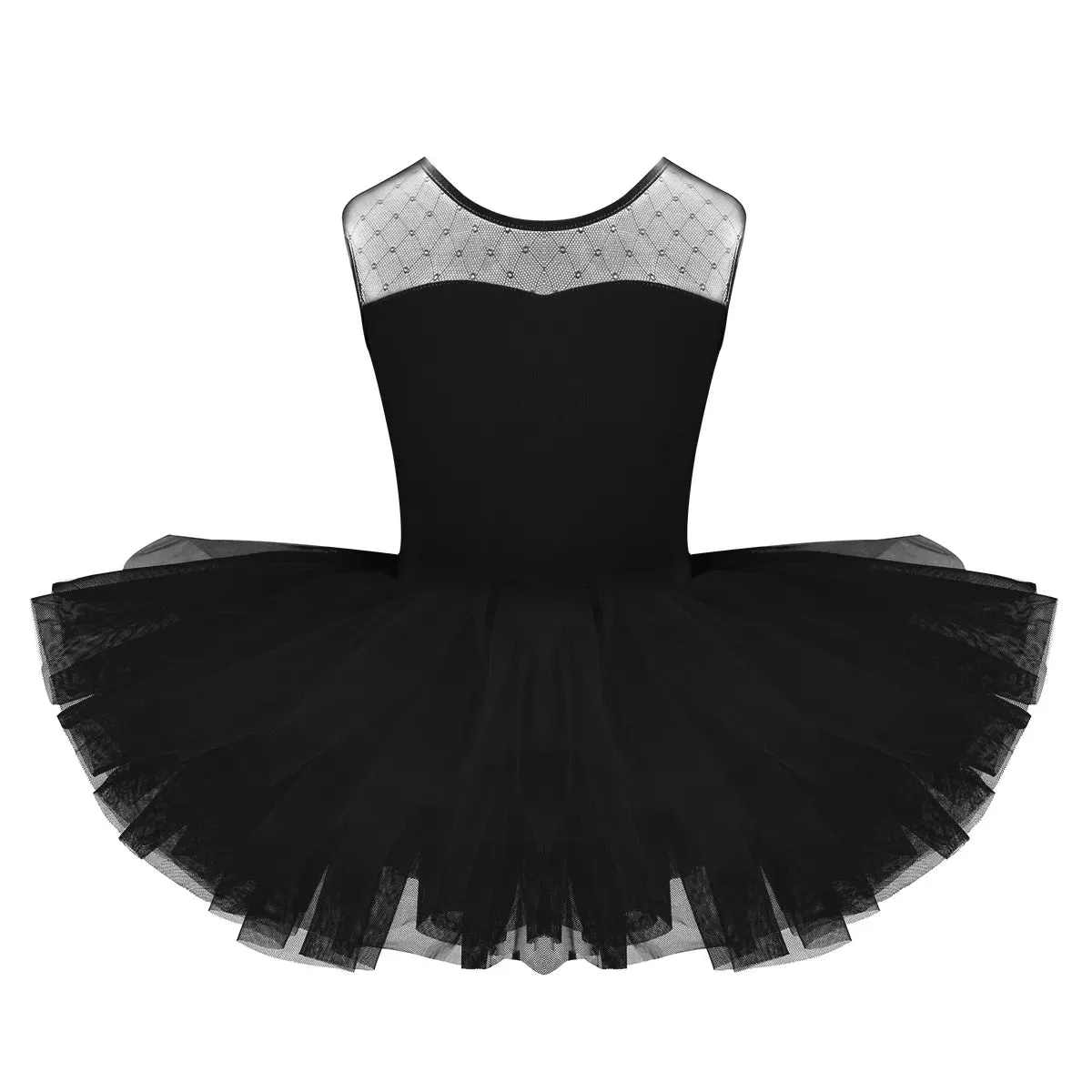 Girls Ballet Dress Stretch U-shaped Back Ballet Dance Gymnastics Leotard Tutu