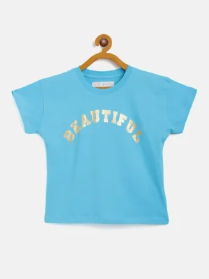 Girls Blue Beautiful T-Shirt - Lyush Kids