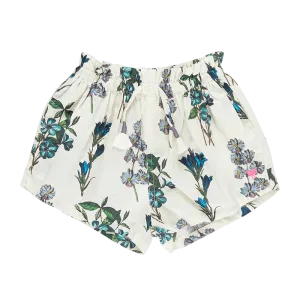 Girls Bottoms |Shorts: Theodore- Blue Botanical | Pink Chicken