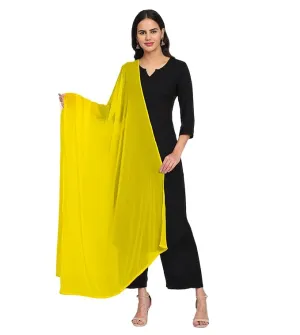 Girl's Bright Yellow Chiffon Dupatta