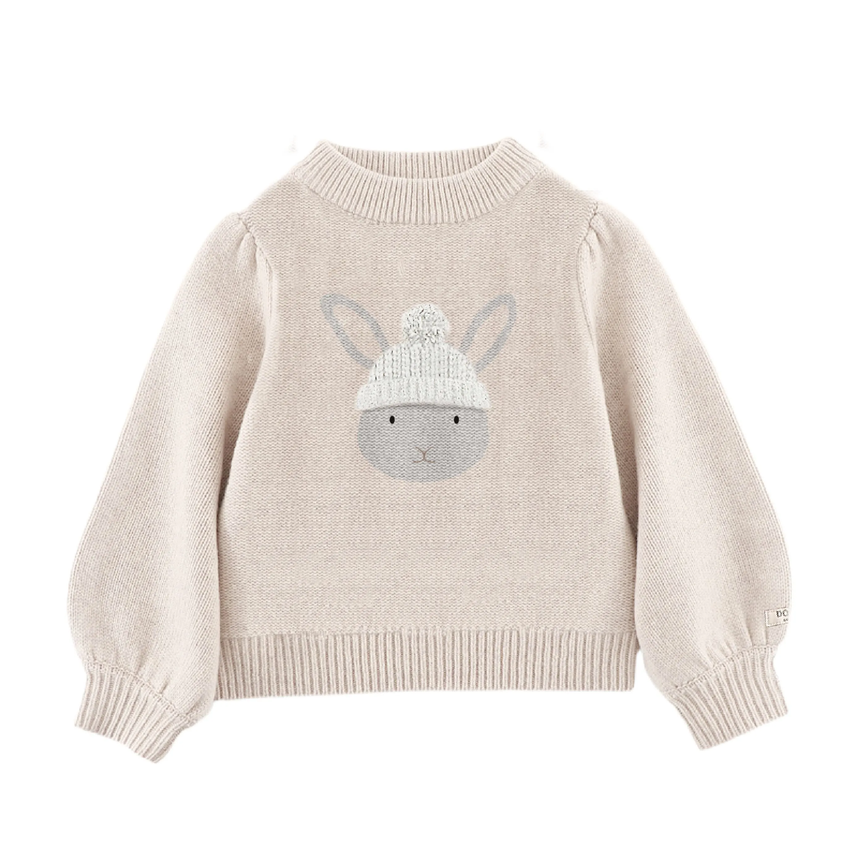 Girls Bunny Merino Wool Sweater