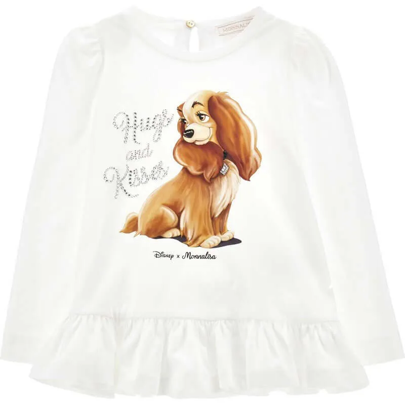 Girls Cream Lady & Tramp Legging Set