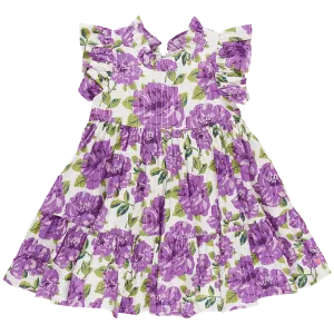 Girls Dress | Jennifer- Purple Peonies | Pink Chicken