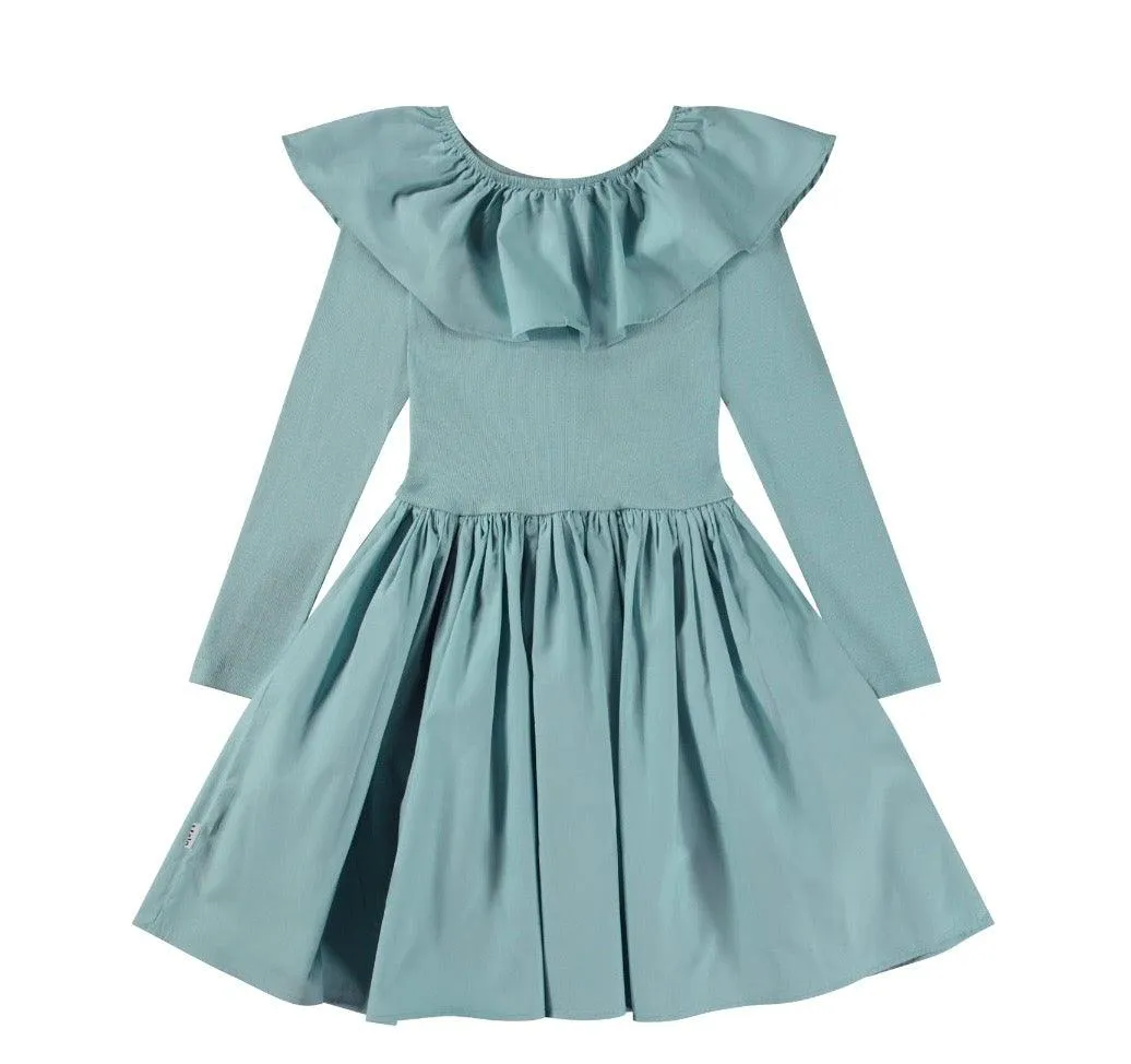 Girls Dress | Organic Cotton Cille Dress in Calm | Molo