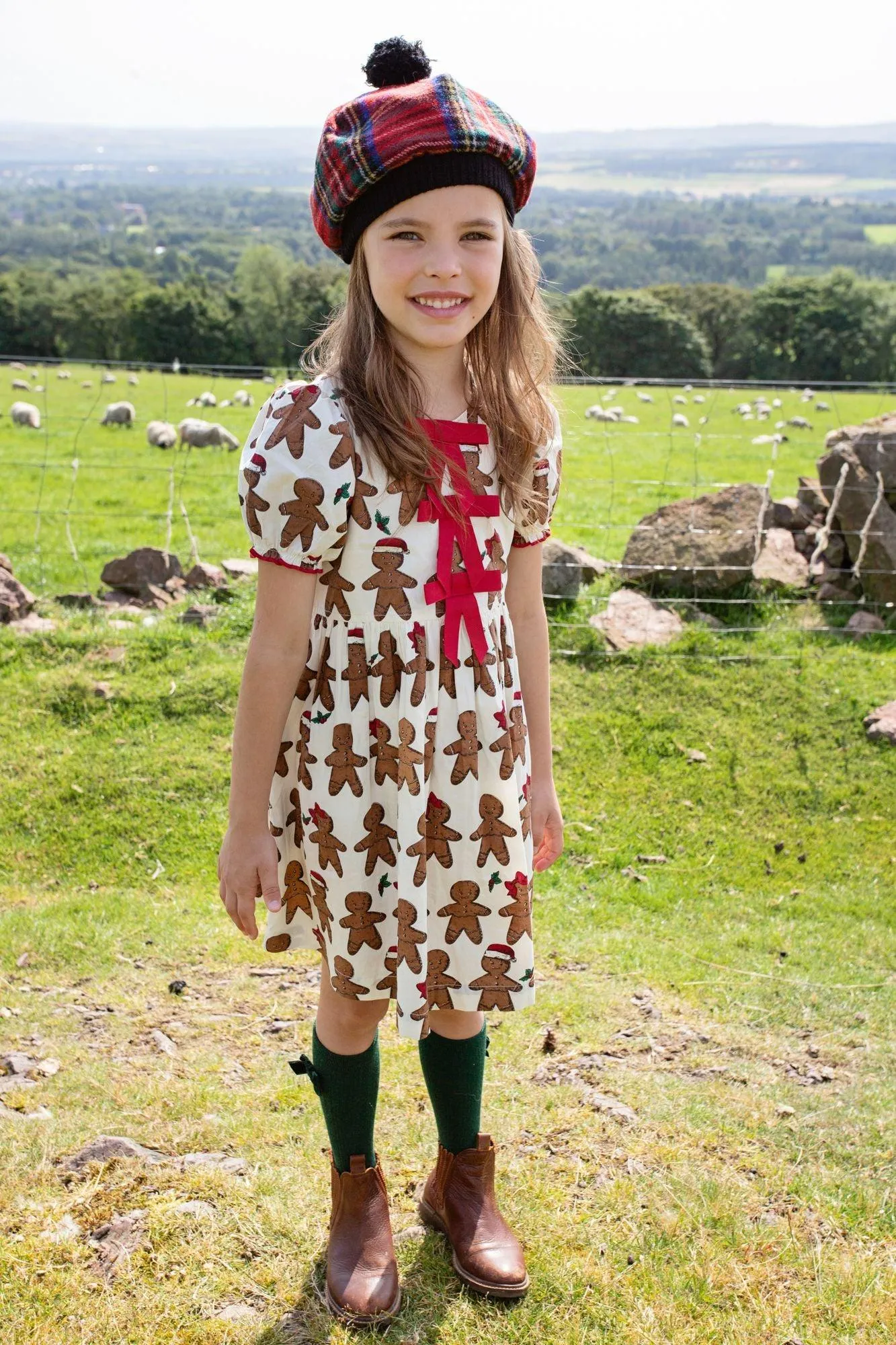 Girls Dresses | Gingerbread Cookie | Pink Chicken