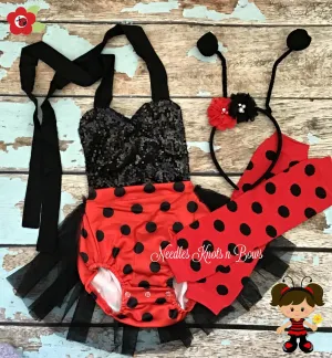 Girls Ladybug Costume, Baby Toddler Halloween Costume